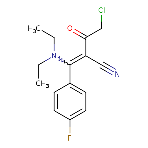 CCN(C(=C(C(=O)CCl)C#N)c1ccc(cc1)F)CC