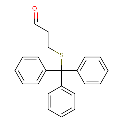 O=CCCSC(c1ccccc1)(c1ccccc1)c1ccccc1