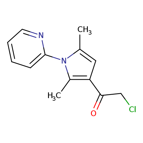 ClCC(=O)c1cc(n(c1C)c1ccccn1)C