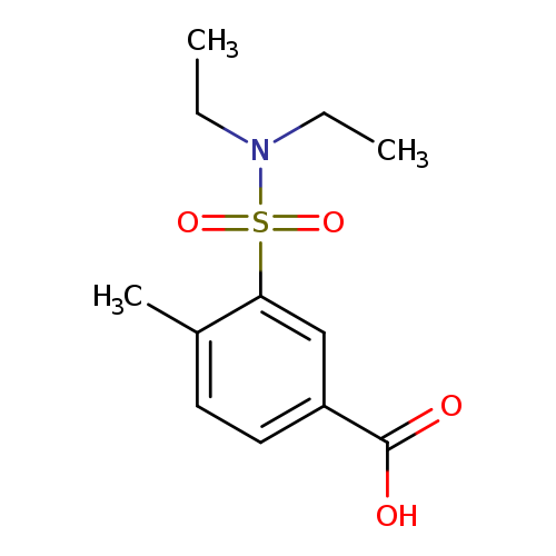 CCN(S(=O)(=O)c1cc(ccc1C)C(=O)O)CC