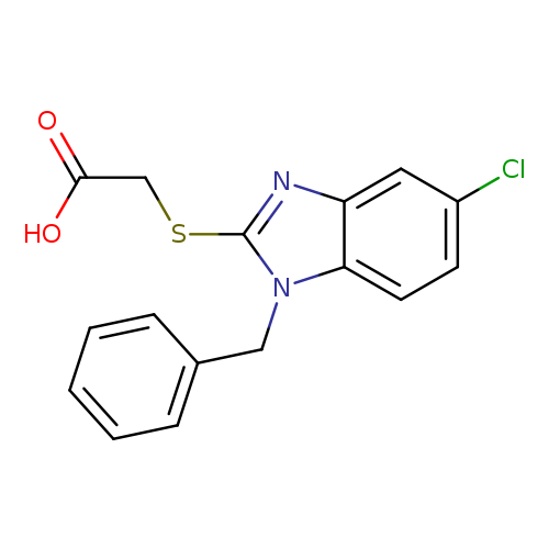 OC(=O)CSc1nc2c(n1Cc1ccccc1)ccc(c2)Cl