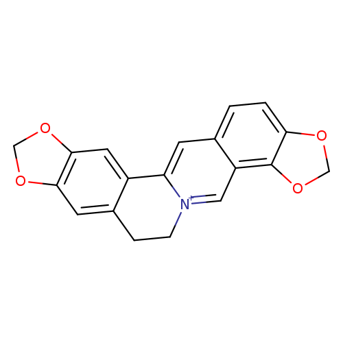 C1Oc2c(O1)cc1c(c2)CC[n+]2c1cc1ccc3c(c1c2)OCO3