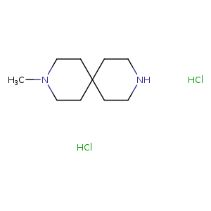 CN1CCC2(CC1)CCNCC2.Cl.Cl