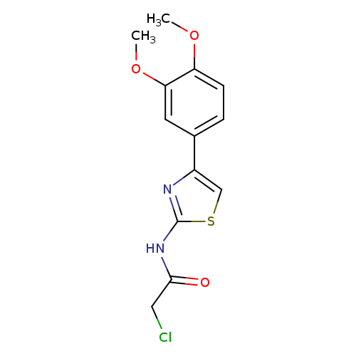 ClCC(=O)Nc1scc(n1)c1ccc(c(c1)OC)OC