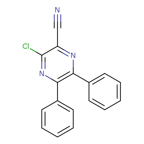 N#Cc1nc(c2ccccc2)c(nc1Cl)c1ccccc1