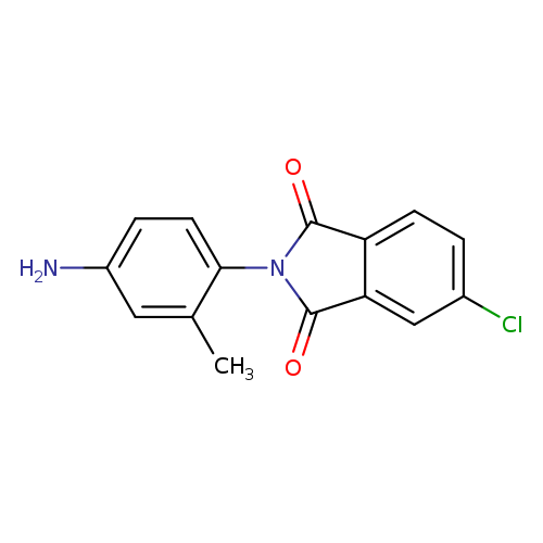 Nc1ccc(c(c1)C)N1C(=O)c2c(C1=O)cc(cc2)Cl