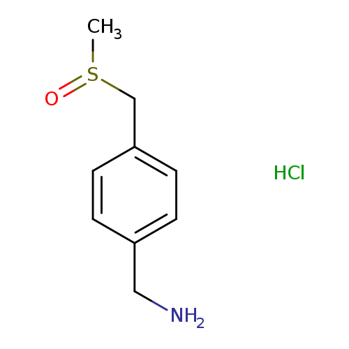 NCc1ccc(cc1)CS(=O)C.Cl