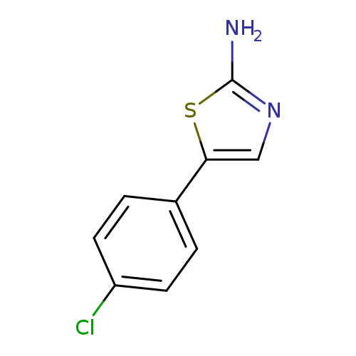 Clc1ccc(cc1)c1cnc(s1)N
