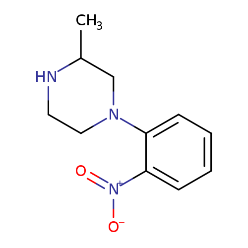 CC1NCCN(C1)c1ccccc1[N+](=O)[O-]