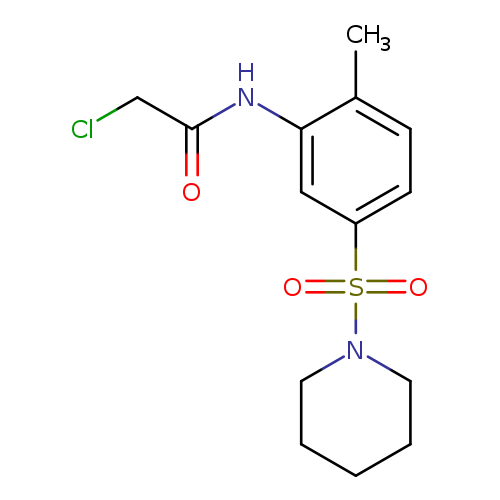 ClCC(=O)Nc1cc(ccc1C)S(=O)(=O)N1CCCCC1