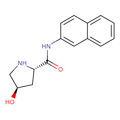 O[C@H]1CN[C@@H](C1)C(=O)Nc1ccc2c(c1)cccc2