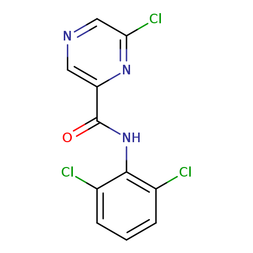 Clc1cncc(n1)C(=O)Nc1c(Cl)cccc1Cl