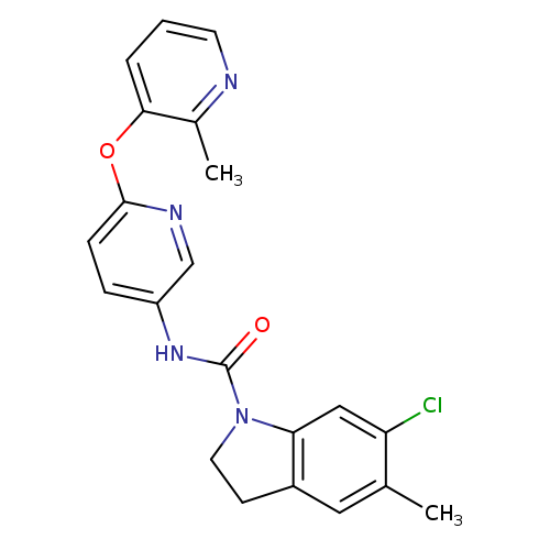 O=C(N1CCc2c1cc(Cl)c(c2)C)Nc1ccc(nc1)Oc1cccnc1C