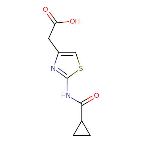 O=C(C1CC1)Nc1scc(n1)CC(=O)O