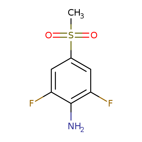 Nc1c(F)cc(cc1F)S(=O)(=O)C