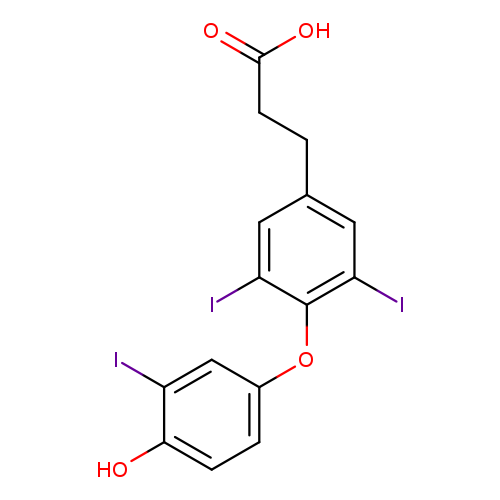 OC(=O)CCc1cc(I)c(c(c1)I)Oc1ccc(c(c1)I)O