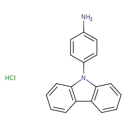 Nc1ccc(cc1)n1c2ccccc2c2c1cccc2.Cl