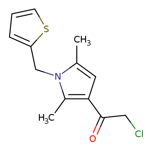 ClCC(=O)c1cc(n(c1C)Cc1cccs1)C