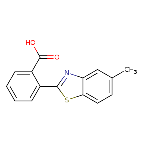 Cc1ccc2c(c1)nc(s2)c1ccccc1C(=O)O