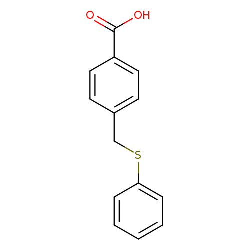OC(=O)c1ccc(cc1)CSc1ccccc1