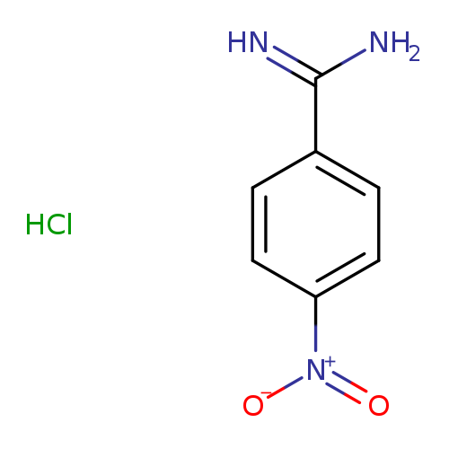 NC(=N)c1ccc(cc1)[N+](=O)[O-].Cl
