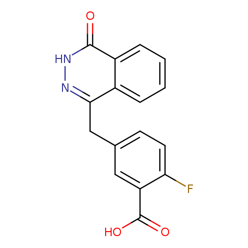 OC(=O)c1cc(ccc1F)Cc1n[nH]c(=O)c2c1cccc2