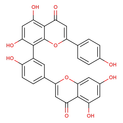 Oc1ccc(cc1)c1cc(=O)c2c(o1)c(c(cc2O)O)c1cc(ccc1O)c1cc(=O)c2c(o1)cc(cc2O)O
