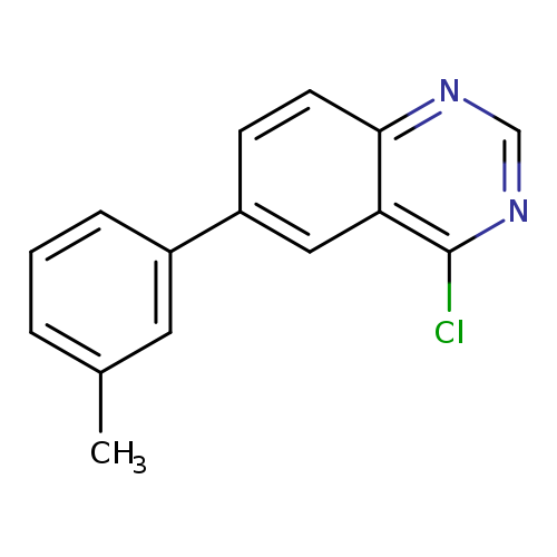 Cc1cccc(c1)c1ccc2c(c1)c(Cl)ncn2
