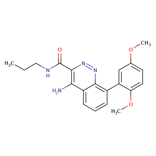 CCCNC(=O)c1nnc2c(c1N)cccc2c1cc(OC)ccc1OC