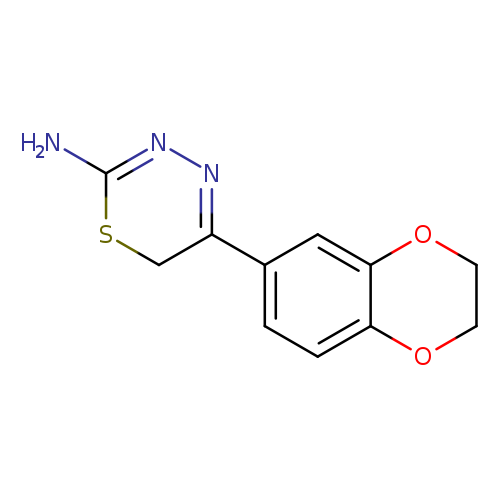 NC1=NN=C(CS1)c1ccc2c(c1)OCCO2