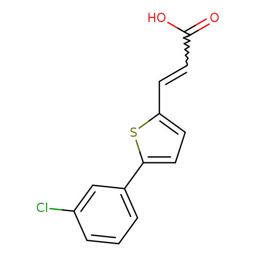OC(=O)C=Cc1ccc(s1)c1cccc(c1)Cl