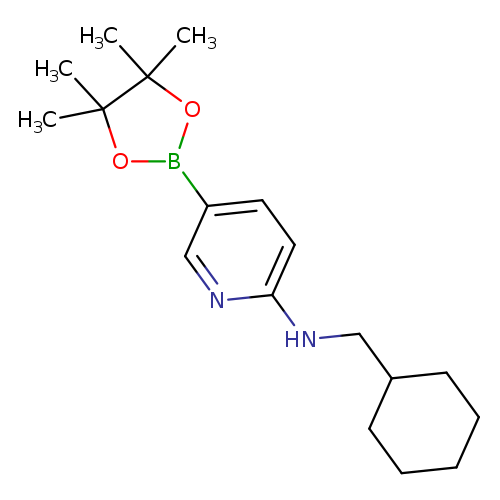 CC1(C)OB(OC1(C)C)c1ccc(nc1)NCC1CCCCC1