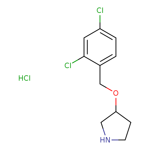 Clc1ccc(c(c1)Cl)COC1CNCC1.Cl