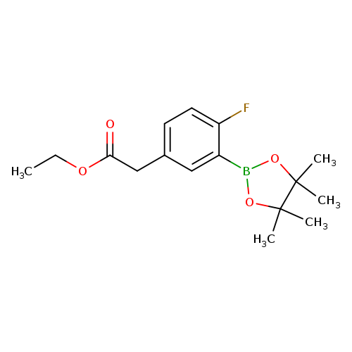 CCOC(=O)Cc1ccc(c(c1)B1OC(C(O1)(C)C)(C)C)F