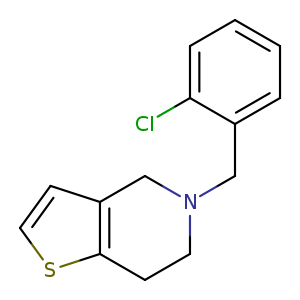 Clc1ccccc1CN1CCc2c(C1)ccs2