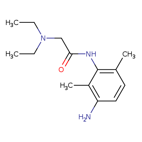 CCN(CC(=O)Nc1c(C)ccc(c1C)N)CC