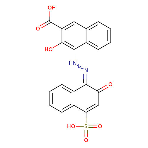 O=C1C=C(c2c(C1=NNc1c(O)c(cc3c1cccc3)C(=O)O)cccc2)S(=O)(=O)O