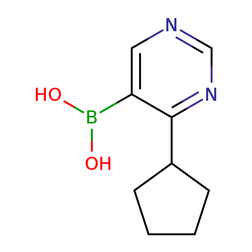 OB(c1cncnc1C1CCCC1)O