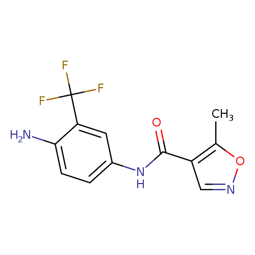O=C(c1cnoc1C)Nc1ccc(c(c1)C(F)(F)F)N