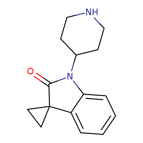 O=C1N(C2CCNCC2)c2c(C31CC3)cccc2