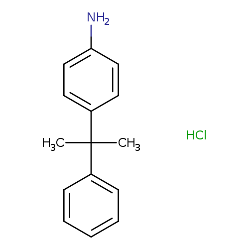 Nc1ccc(cc1)C(c1ccccc1)(C)C.Cl