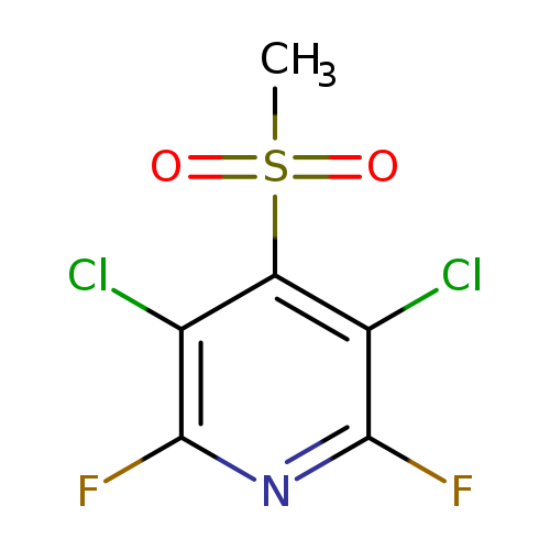 Fc1nc(F)c(c(c1Cl)S(=O)(=O)C)Cl