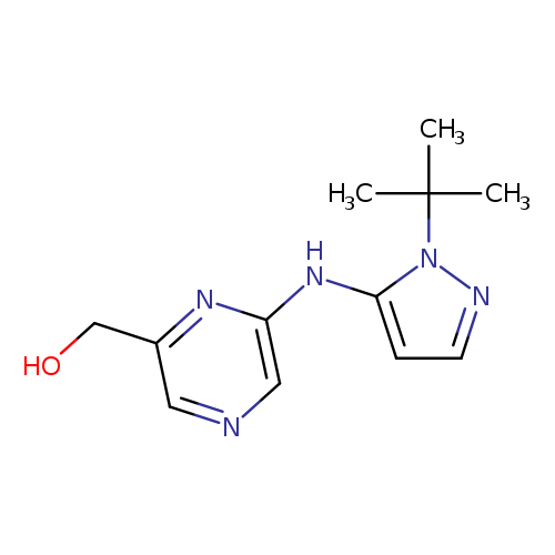 OCc1cncc(n1)Nc1ccnn1C(C)(C)C