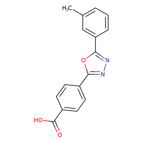 Cc1cccc(c1)c1nnc(o1)c1ccc(cc1)C(=O)O