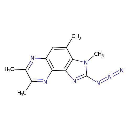 [N-]=[N+]=Nc1nc2c(n1C)c(C)cc1c2nc(C)c(n1)C