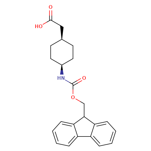 OC(=O)C[C@@H]1CC[C@@H](CC1)NC(=O)OCC1c2ccccc2c2c1cccc2