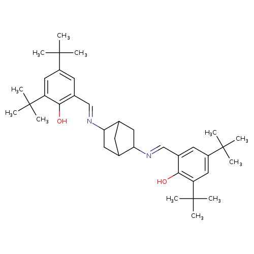 Oc1c(/C=N/C2CC3CC2CC3/N=C/c2cc(cc(c2O)C(C)(C)C)C(C)(C)C)cc(cc1C(C)(C)C)C(C)(C)C