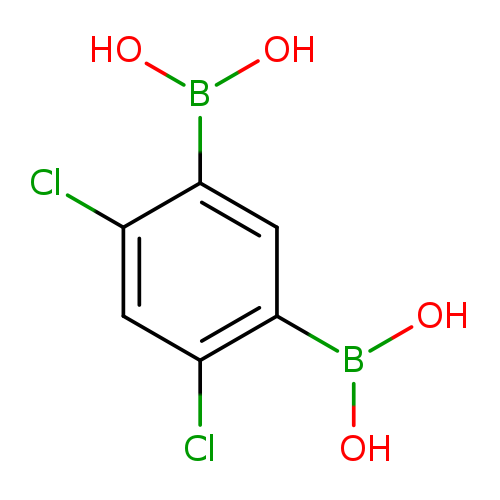 OB(c1cc(B(O)O)c(cc1Cl)Cl)O