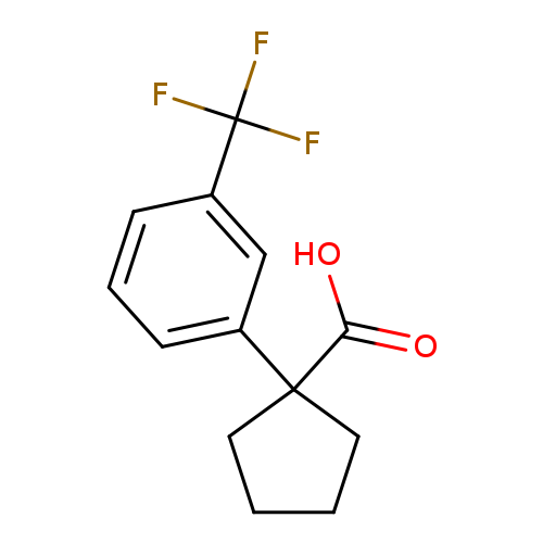 OC(=O)C1(CCCC1)c1cccc(c1)C(F)(F)F