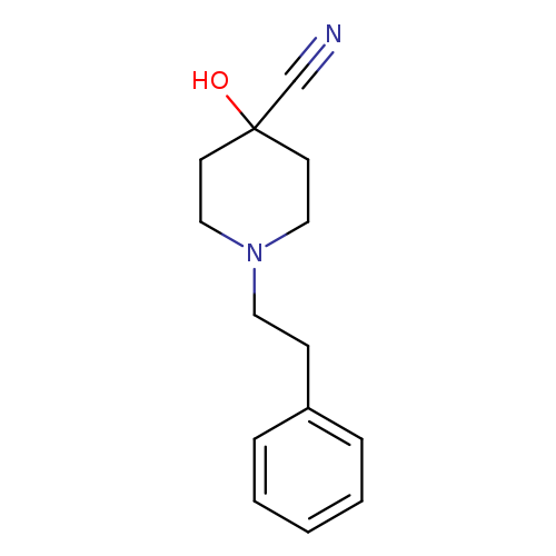 N#CC1(O)CCN(CC1)CCc1ccccc1